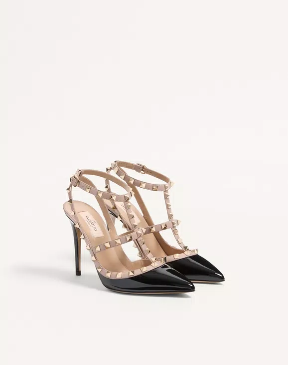 Valentino Patent Rockstud Caged Pump 100Mm - Image 6